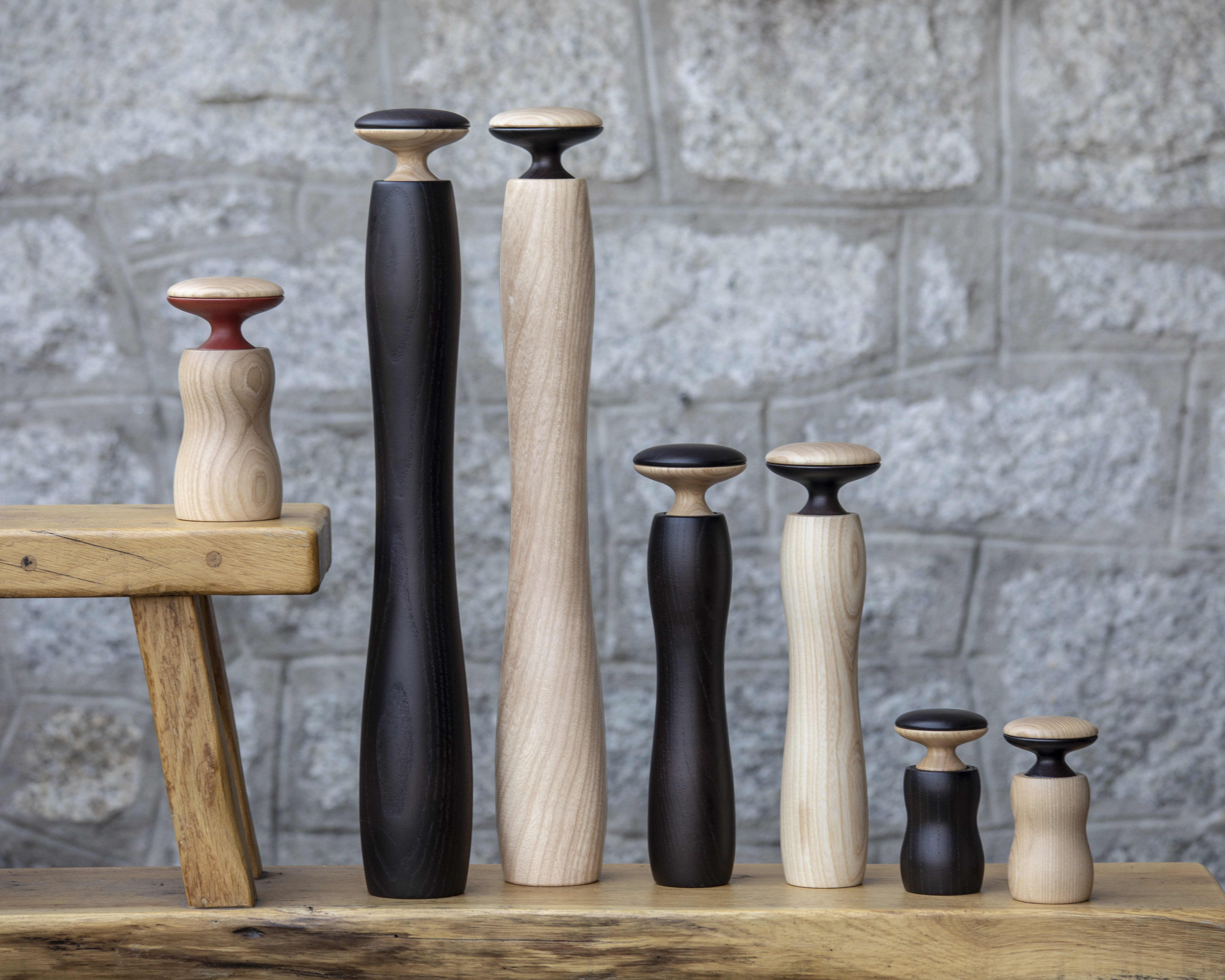 Legnoart HERCULES Salt/Peber keramisk kværn - Small - lys ask